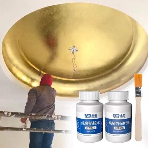 100ml/bottle Gilding Glue Gold Leaf Foil Water-based Glue for Metal Foil Sheets Arts Craft Paper Home Decortion Gilding Adhesive