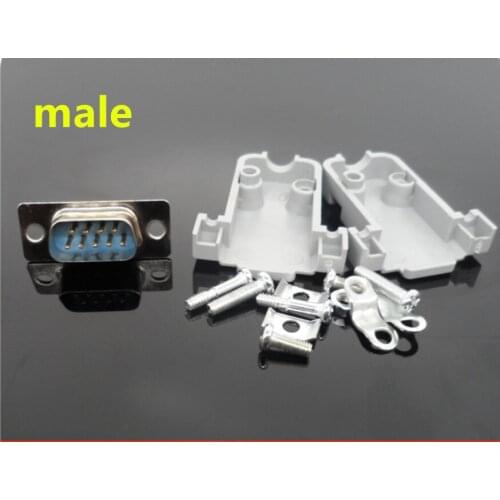 20pcs/lot DB-9 DB9 RS232 Male Female Connector with socket D-Sub 9 pin PCB Connector DIY model Free shipping