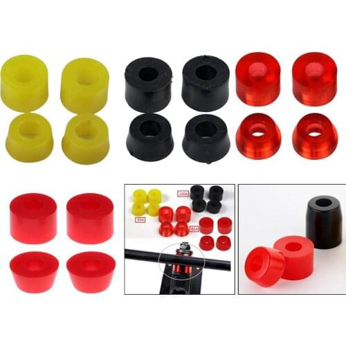 4Pcs Cylindrical/Tapered Pads Replacement Pivot Cups Longboard Accessories Pivot Tube Universal Skateboard Shock Absorber Pad