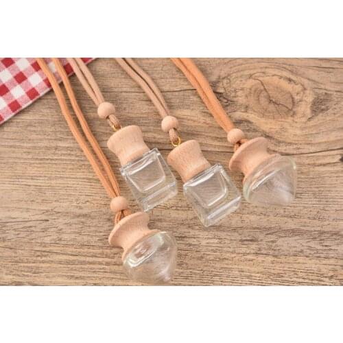 6ML Transparent Quartet Peach Heart Bottle Car Perfume Glass Empty Bottle 10PCS/LOT