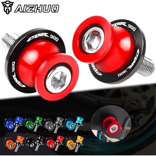 CBR 900 Motorcycle Accessories FOR HONDA CBR900 1992-1997 1996 1995 8MM Swingarm Slider Spools Stand Screws CNC Aluminum LOGO