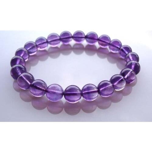 Free Shipping Natural Amethyst Round 8.5mm Beads Bracelet Women Jewelry Accessories Weddings Parties Birthday Gift