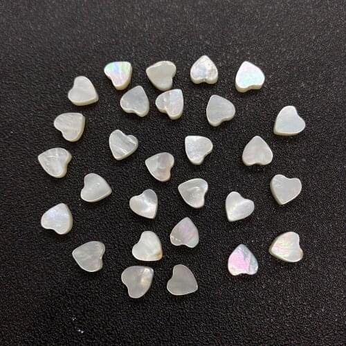 6mm Natural Sea Shell Beads Love Shape DIY Fashion Jewelry Making Mother Shell Pearl Necklace Earrings Jewelry Accessories