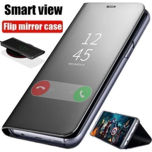 For Samsung Galaxy M31S 2020 Case Clear View Smart Mirror Plating Flip Leather Cover for Samsung Galaxy M31 S Shockproof Coque