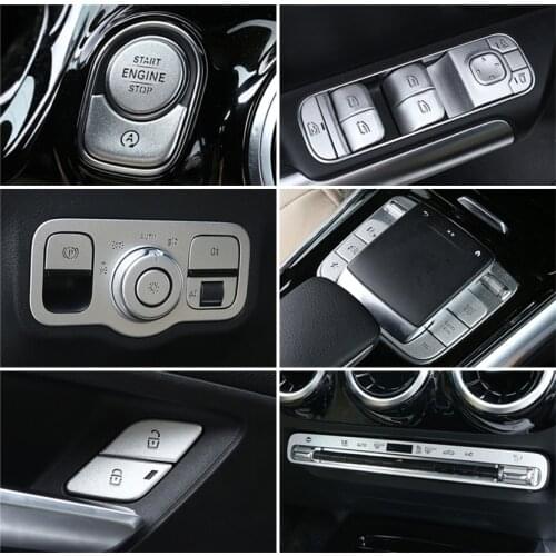 For Mercedes Benz A B class CLA GLA GLB W177 C118 H247 W247 X247 2020 Car Central Control Multimedia Button Decoration Sticker