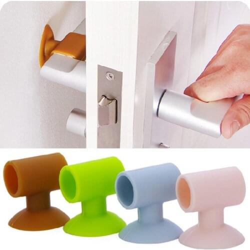 1/2PCS Door Handle Crash Pad Rubber Anticollision Sucker Home Door Protecting Pad Mute Silencer Suction Door Stops Mats