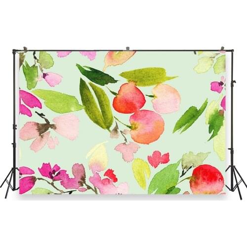 HUAYI Photo Background Newborns Watercolor Floral Baby Birthday Photography Backdrops Custom Studio Photobooth Backdrop XT-7121