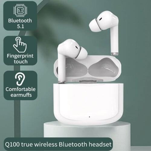 Hot Sale Q100 TWS Bluetooth Earphone For All Smart Phone Sport Headphones Stereo Earbud Wireless Bluetooth Earphones In-ear