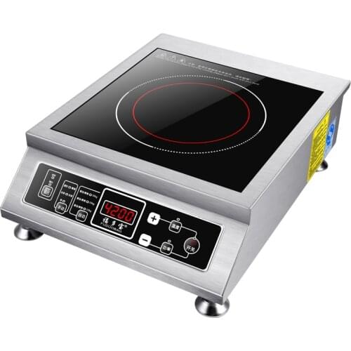 Stainless Steel 4200w Watt Induction Cooker High Power Plane Button Knob Household Commercial Fire Boiler Factory Direct