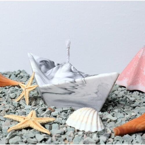 Delicate boat candle silica gel mold handmade DIY cement concrete incense candle handicraft home furnishings grinding tools