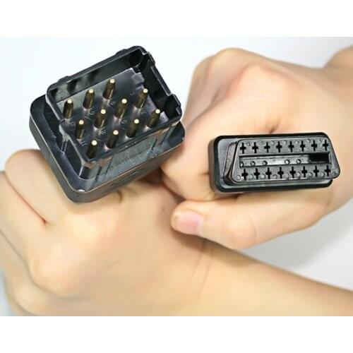 OBD2 Cable for Renault 12 Pin InterfaceTo 16 Pin Female OBD2 Extension Cable Car Connector Adapter Diagnostic Car Tool