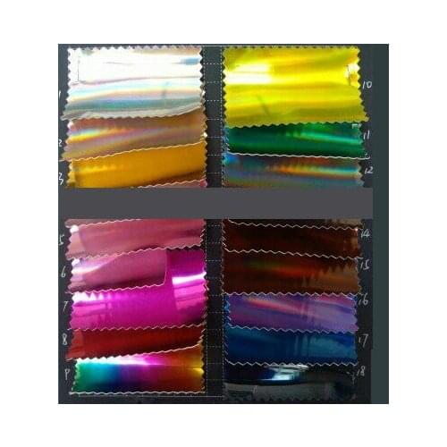 Laser leather/ faux holographic artificial pu leather/ orange leather fabric/ leather horse home decoration/ upholstery/ fabric