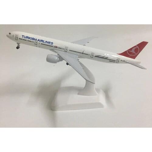 JASON TUTU 20cm Turkey Boeing 777 Plane Model Airplane Model Turkish Aircraft Model 1:300 Diecast Metal planes toys Gift Collect