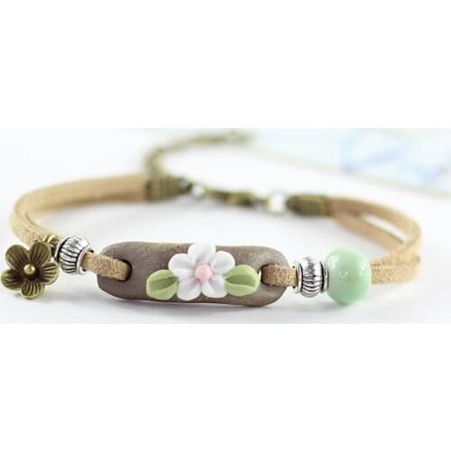 Fashion Return To The Ancients Handmade Ceramic Beads Charm Gift Womens Bracelet Fashion Jewelry Free Shipping #1079