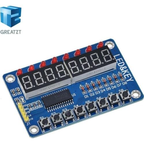 GREATZT 1PCS TM1638 Module Key Display For AVR Arduino New 8-Bit Digital LED Tube 8-Bit