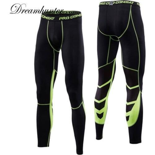 Men Fitness Compression Pants High Elastic Breathable Running Training Leggings Full Long Sports Pants GYM Leggings