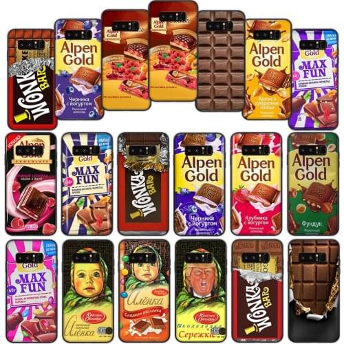Funny Chocolate Russian Soft Cover Case for Samsung Galaxy Note 8 9 A01 A60 M10 M20 M30 M40 M30S S8 S9 Plus