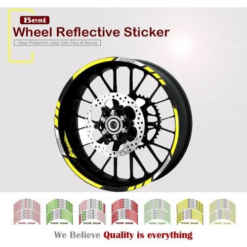 12 Strips Stickers Moto Motorcycle Decals Reflective Waterproof Wheel Decals For Aprilia RSV4 RR RSV4 RF 1000 RSV4RR 2009-2018