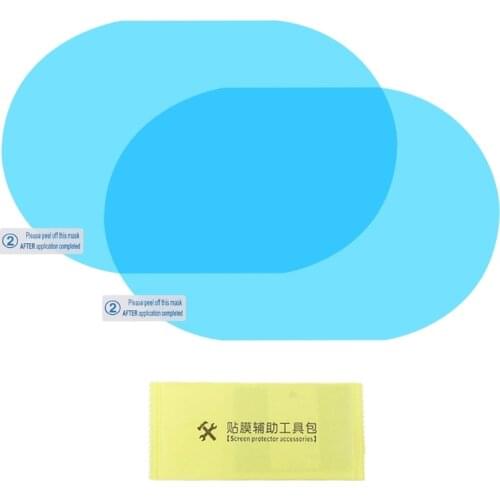 2 Pcs Car Rear View Mirror Rainproof Film Anti-Fog Clear Protective Sticker Anti-Scratch Waterproof Mirror Window Film for Car