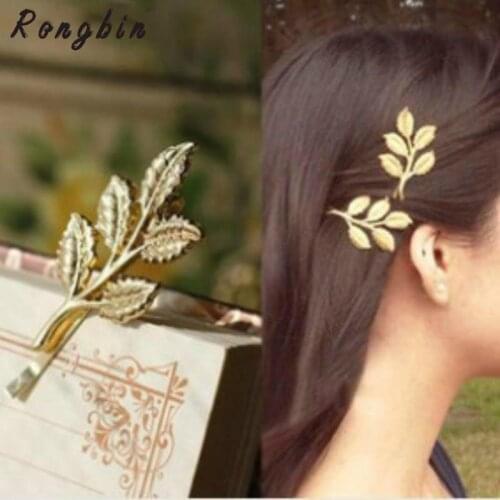 Hot New Fashion Wedding Hair Accessories Olive Branches Leaves Beautiful Bride Hairpin Side Folder Jewelry