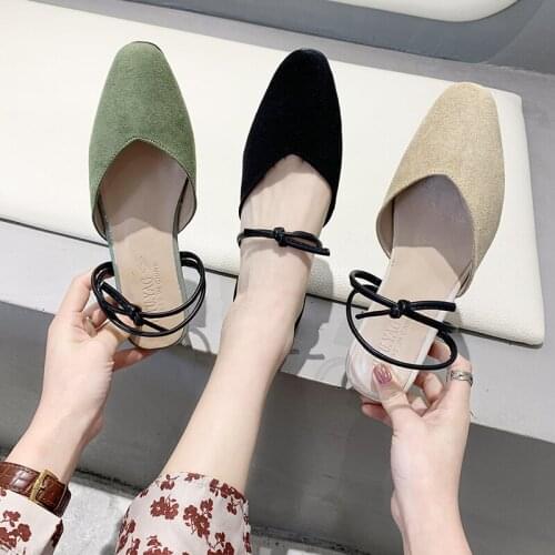 2020 Spring new women slippers outside Basic half-drag flat non-slip thin belt combination lightweight elegant wild shoes U30-16