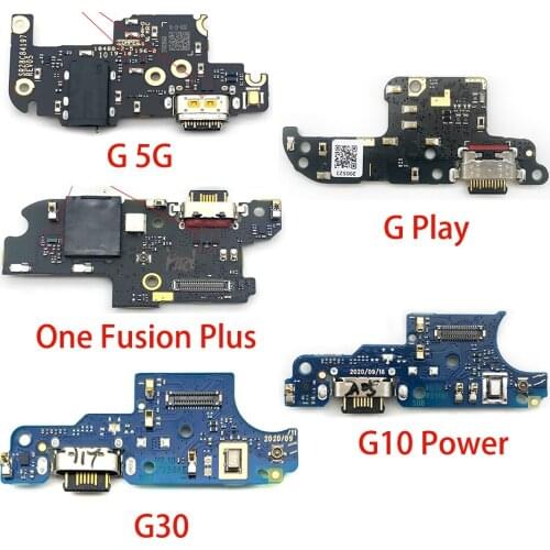 Original New USB Charging Port Charger Board Flex Cable For Motorola Moto One Fusion Plus Power G 5G G30 G Play G10 Power E2020