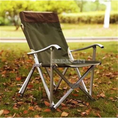 Portable Folding Fishing Chair 600D Oxford Aluminium Tube Backrest Foldable Picnic Camping Outdoor Beach Chair With Bag