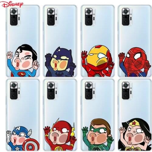 Silicone Cover Marvel Cartoon Heros For Xiaomi Redmi Note 10 10S 9 9S Pro Max 9T 8T 8 7 6 5 Pro 5A 4 4X Phone Case