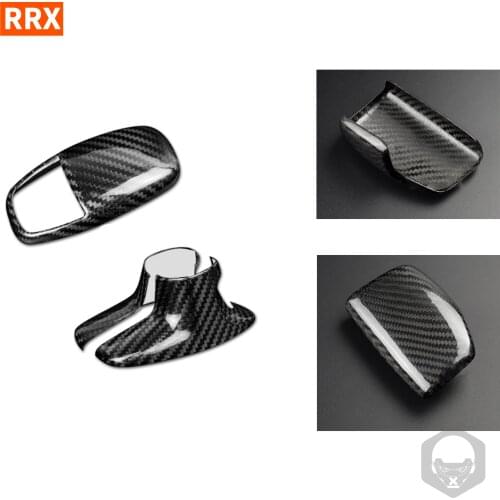Carbon Fiber Shifter Head Caps Gear Shift Knob Cover For Dodge Challenger Charger 2015-2019 Car Accessories Stick Interior Trim