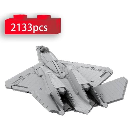 YF-23 Black Widow Fighter Building Blocks Large Aircraft Model Bricks Set Educational Hobby Toys for Children Gifts MOC-41847