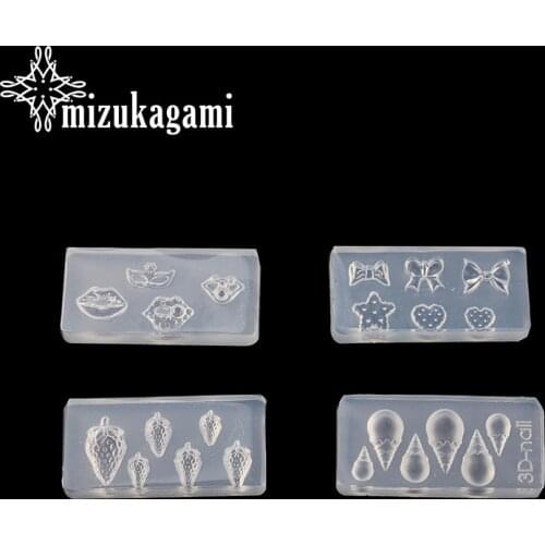 1pcs UV Resin Jewelry Liquid Silicone Mold 3D Cream Strawberry Resin Charms Mold For DIY Jewelry Nail Art Mold
