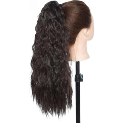 New Synthetic Drawstring Ponytail Hairpieces Clip Extensions Swept Full Hairpiece Women High Temperature Wire Hairpiece 1PC