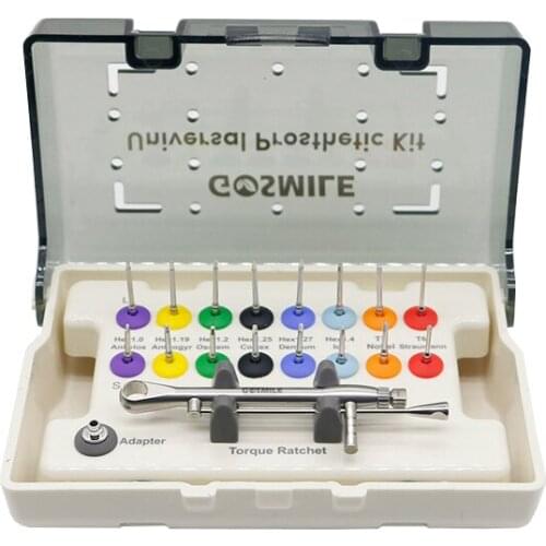 16Pcs/set Dental Implant Screwdriver Torque Wrench Ratchet 10-70NCM Screw Driver Universal Restoration Tools Kit