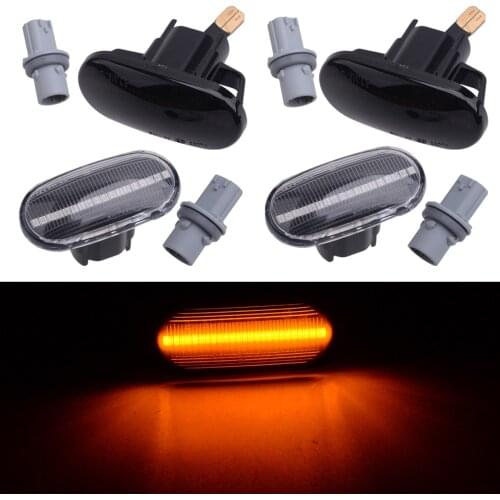 2Pcs Car Dynamic Flowing LED Side Marker Signal Light Lamp Fit for Honda Civic Del Sol S2000 Acura Integra