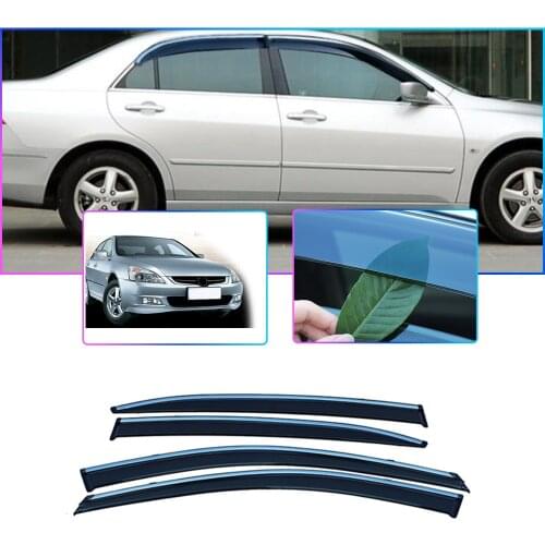 For Honda Accord 2.4 MK7 2004 2005 2006 2007 Plastic Exterior Visor Vent Shades Window Sun Rain Guard Deflector 4pcs