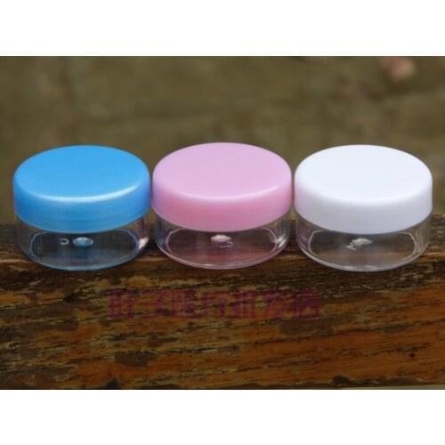 500 x 10g Portable Small Bottle Cosmetic Sample Containers Plastic Empty Jar Pot Eyeshadow Lip Balm Face Cream Sample