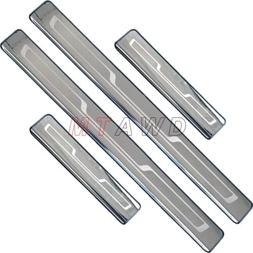For Volkswagen VW Tiguan Accessories MK1 MK2 2010-2020 2021 Stainless Chrome Car Door Sill Kick Scuff Plate Protector Trim Cover