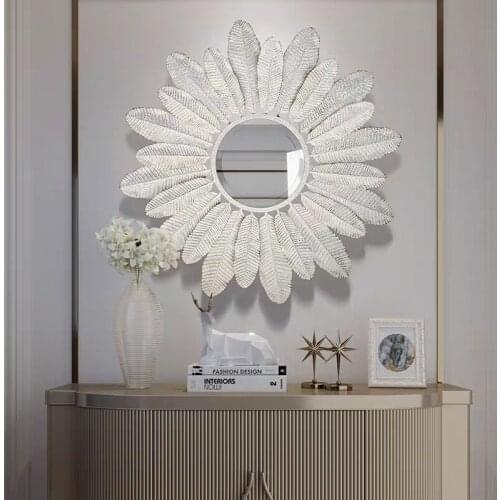 American Antique Iron Bathroom Mirror Bedroom Hanging Mirror Wall Decoration Mirror