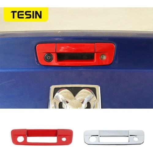 TESIN Car Stickers for Dodge RAM 2010-2017 Car Trunk Tail Door Handle Decoration Cover for Dodge RAM 2010-2017 Auto Accessories