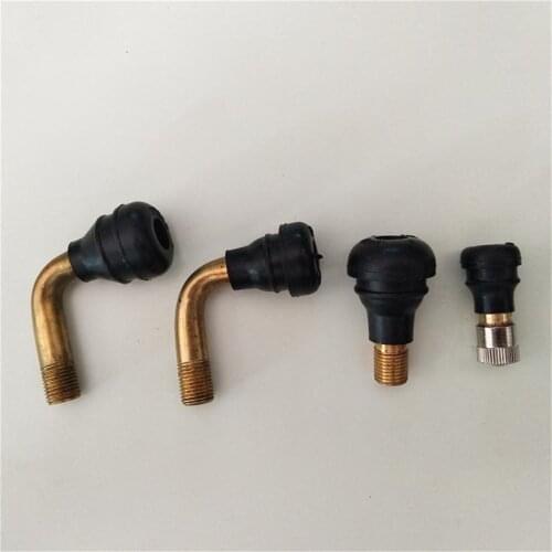 Motorcycle Scooter Tubeless Tire Valve Stem Straight Bent 90 135 degree Copper Silver Valve For ATV Motorbike Quad