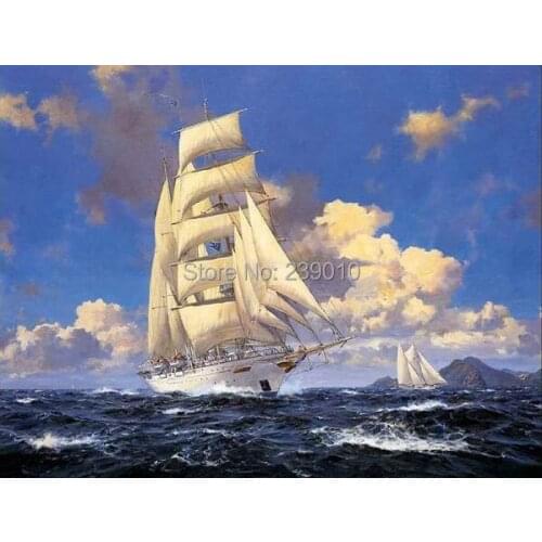 Free Shipping seascape Oil Painting printed on canvas Venices ship oil painting canvas prints unfamed