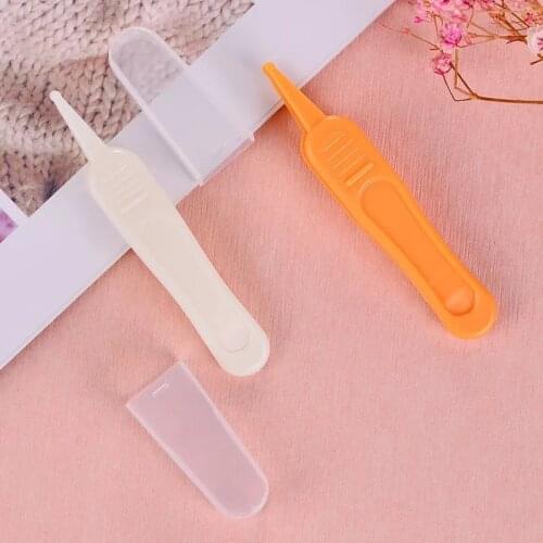 Baby care cleaning tweezers baby daily safety round head clip baby nose cleaning tweezers multifunctional tweezers