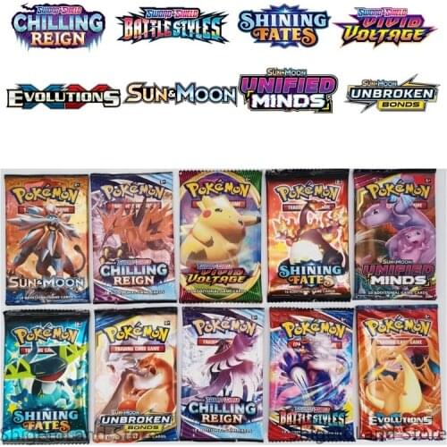 2021 New Pokemon Cards GX Tag Team Vmax EX Mega Energy Shining Pokemon Card Game Carte Trading Collection Cards Pokemon Cards