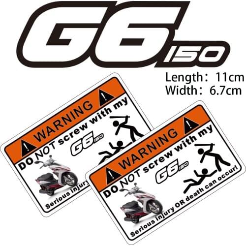 KODASKIN Motorcycle Cheap 2D Creative Warning Sticker Decal for KYMCO G6 150