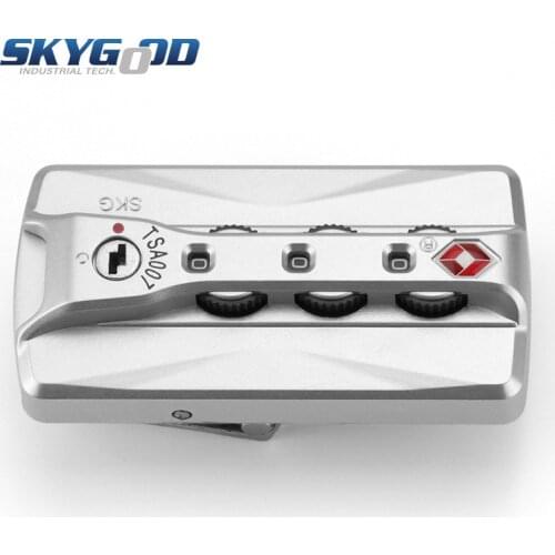 JNJIU TSA Customs Code Buckle Aluminum Frame Lock Bar Travel Luggage Zinc Alloy Fixed Lock Accessories Suitcase Code Lock S047