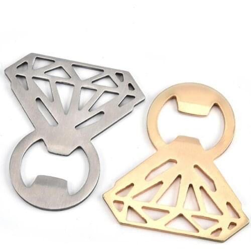 Diamond Ring shape Wine Beer Bottle Openers Wedding Favors Gifts Steel Bottle Opener For Home Kitchen Bar Tools LX8786