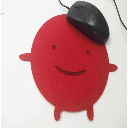 Mairuige The Cute Monster Pattern Mousepad Felt Materials Creative Polygonal Small Size Pc Table Mat for Decorate Desktop