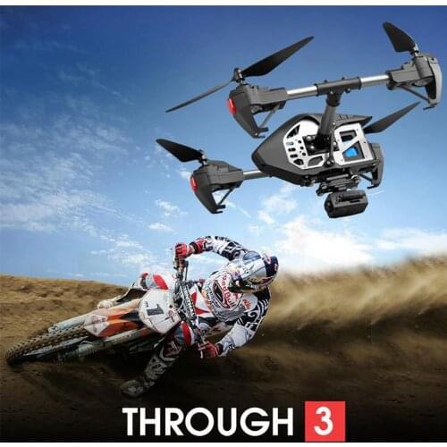 2.4G Professionl Drone Met WIFI FPV HD Camera Real Time RC Helicopter JD-11 Aircraft Remote Control RTF Attitude Hold Quadcopter