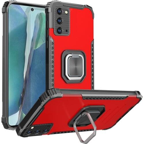 Magnetic Metal Ring Stand Armor Shockproof Case For Samsung Galaxy Note 20 Ultra S20 FE 5G TPU Frame Aluminum Alloy Back Cover