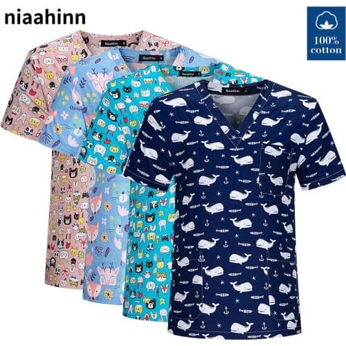 Medical Surgical Uniform Hospital Nurse Scrub Top High Quality Beauty Salon Pharmacy Workwear Dentist Clinic Pet Doctor Uniforms